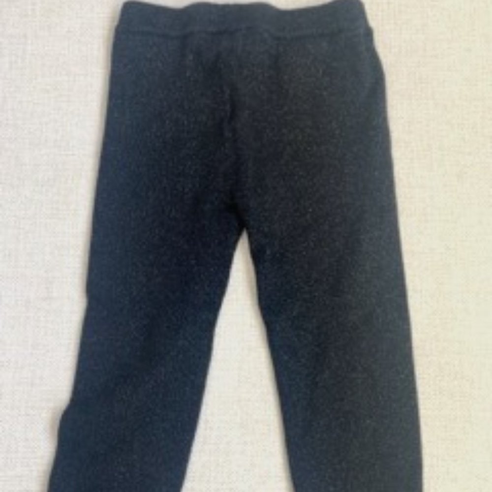 Gap Toddler Sweater Leggings: Size 3T; Silver Glitter on Black